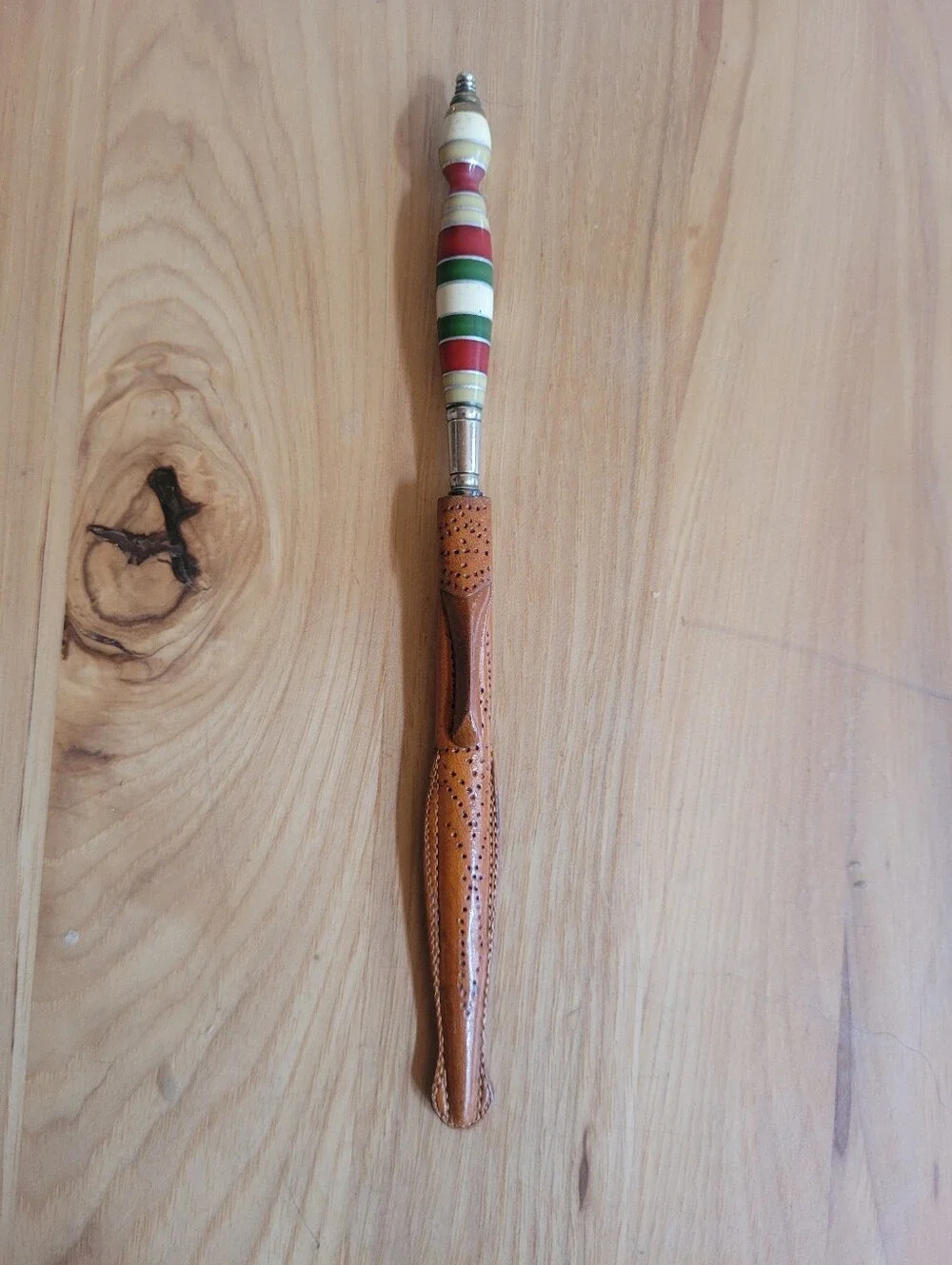 Vintage Letter Opener / Dagger With Stacked Mineral Handle. Mexico Or South AMER